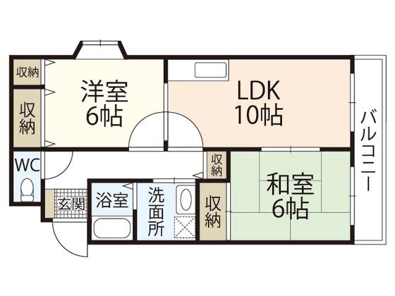 メゾン正木(2LDK/2階)の間取り写真