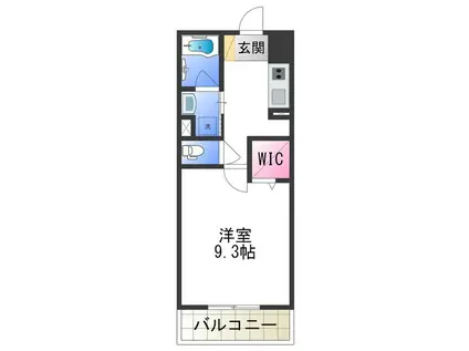 フォレストガーデン北花田(1K/1階)の間取り写真