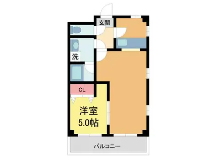 フェイバリー甲東園II(3DK/2階)の間取り写真