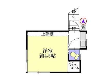 大野アパート(ワンルーム/2階)の間取り写真