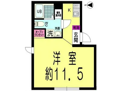 プラチナフォルム上野(ワンルーム/5階)の間取り写真
