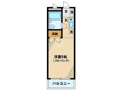 もんじゅ榎本(1K/2階)の間取り写真