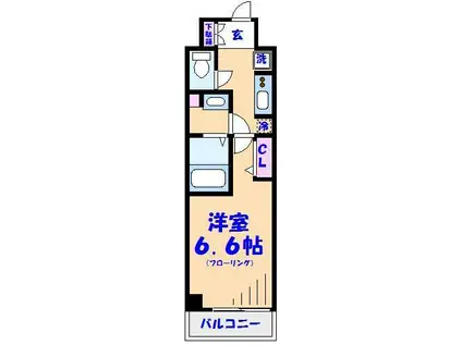 N-STAGE行徳(1K/3階)の間取り写真
