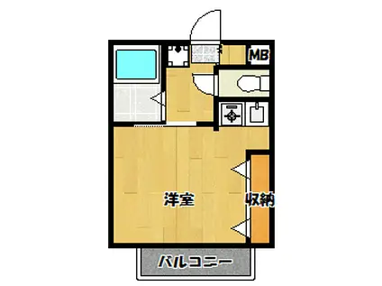 雑司ヶ谷ハウス(ワンルーム/2階)の間取り写真
