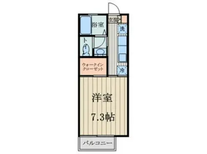 武蔵野ハウス(1SK/2階)の間取り写真