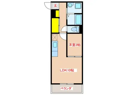 イーストベースVII(1LDK/1階)の間取り写真