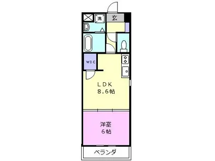S-FORT津新町(1LDK/7階)の間取り写真