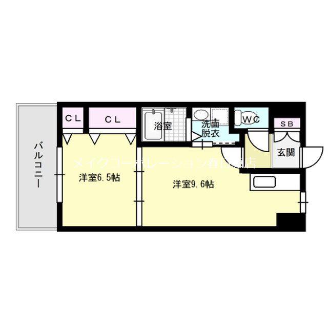 リリーフラック春日原(1LDK/4階)の間取り写真