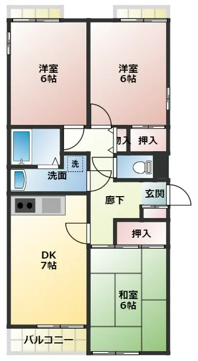 飛田給ガーデン 2階階 間取り