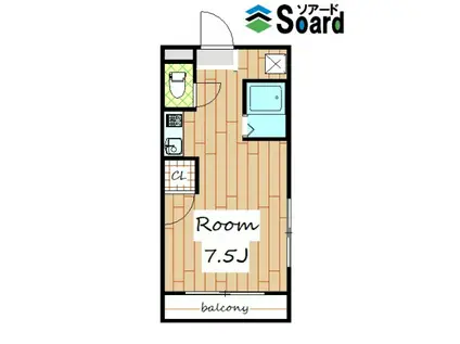 KOWA石原(ワンルーム/2階)の間取り写真