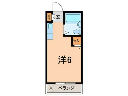 ジャルダン宝塚弐番館(ワンルーム/3階)の間取り写真