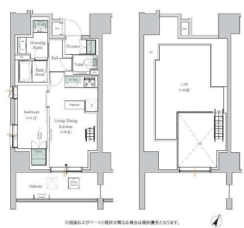 ONE ROOF RESIDENCE TAMACHI(1LDK/2階)の間取り写真