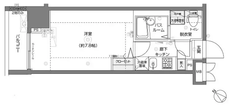 フェニックス横濱関内BAY MARKS 5階階 間取り