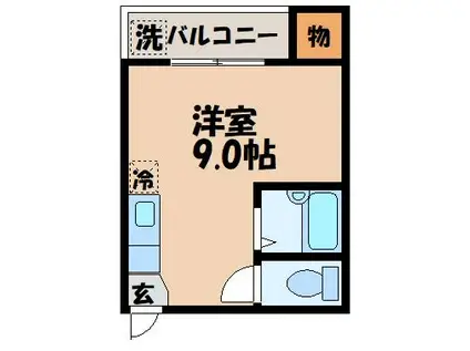 円口ビル(ワンルーム/9階)の間取り写真
