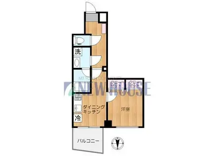 ブライズ早稲田東(1DK/1階)の間取り写真