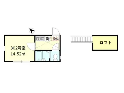 メゾン・ド・クレヴィア南小岩(1K/3階)の間取り写真