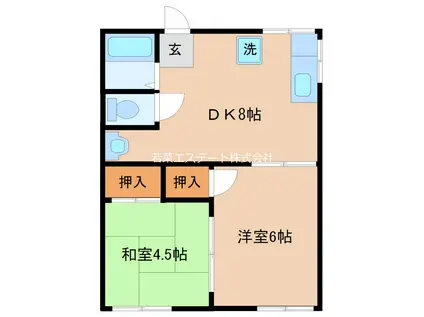 ルナ・クオーレ(2DK/2階)の間取り写真