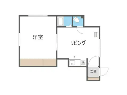 ハイツランナー(1DK/3階)の間取り写真