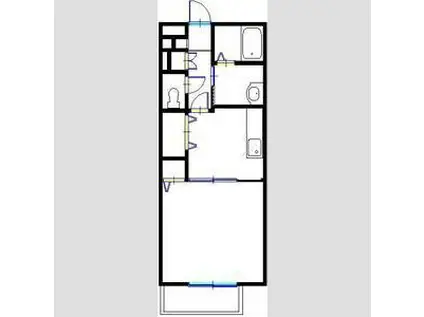 アドラブール夢(1DK/1階)の間取り写真