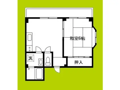 アーチスト赤川(1DK/4階)の間取り写真