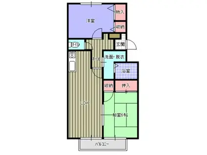 サンハイツ小森野A(2LDK/2階)の間取り写真