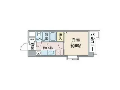 ハイツサンシャインII(1K/2階)の間取り写真