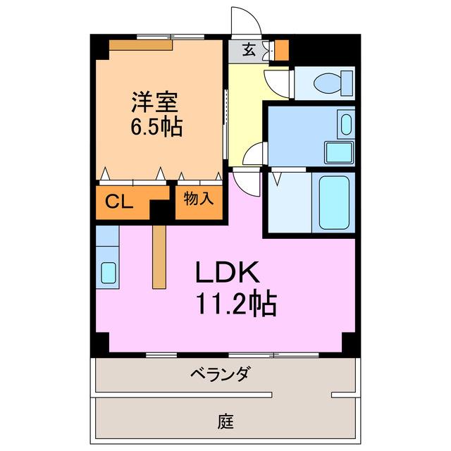 コンフォート(1LDK/1階)の間取り写真