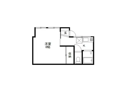 栄ハイツ(1K/1階)の間取り写真