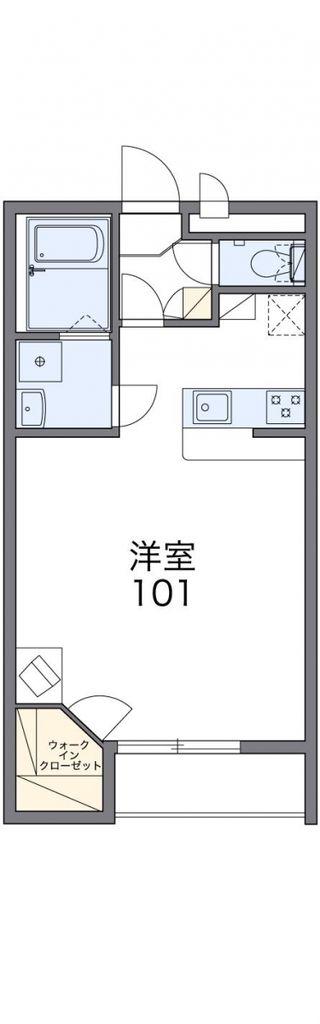 レオパレスコスモスカイII(1K/3階)の間取り写真