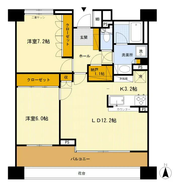 ブロードアベニュー国分寺 15階階 間取り