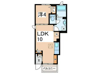 ネオ・ホープ(1LDK/1階)の間取り写真