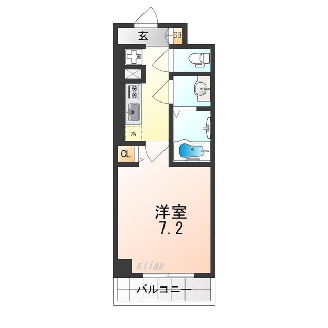 COCO-SURFRIDER(1K/8階)の間取り写真