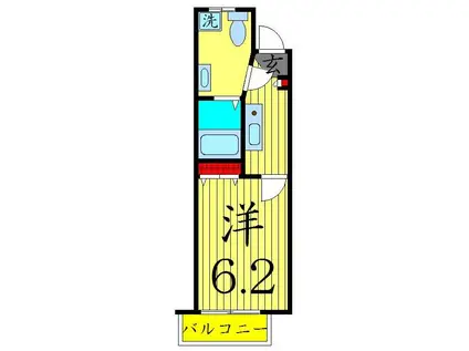 BUNNY(1K/2階)の間取り写真