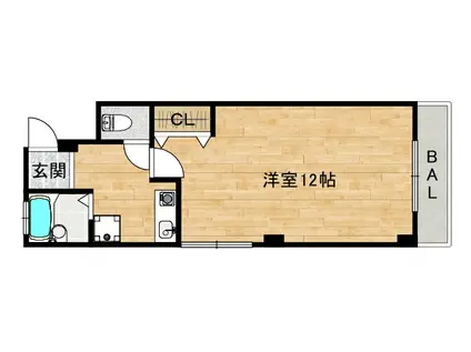 シュールメゾン(1K/3階)の間取り写真