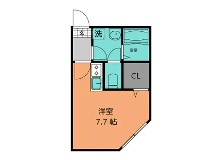 シエロ湘南II(ワンルーム/2階)の間取り写真