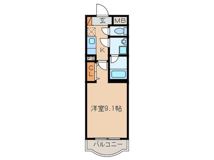 メゾンSK(1K/2階)の間取り写真