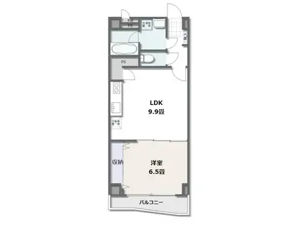 PRESENCE(1LDK/1階)の間取り写真