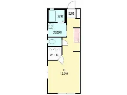 エクセレント(ワンルーム/1階)の間取り写真