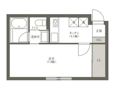 サウンドメゾン武蔵小杉(1K/2階)の間取り写真
