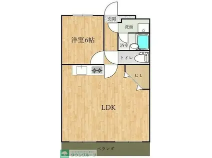 ホワイトハイツ(1LDK/3階)の間取り写真
