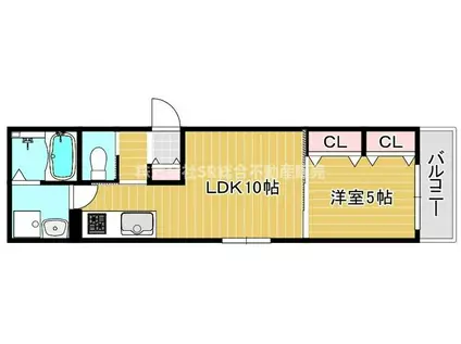 セレニティ衣摺(1LDK/1階)の間取り写真