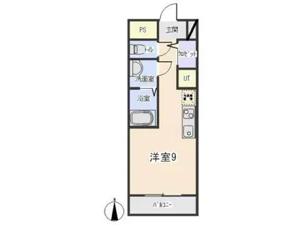 POGGIO AL SOLE QUATTRO(ワンルーム/3階)の間取り写真