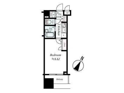 フェニックス川崎弐番館(1K/14階)の間取り写真