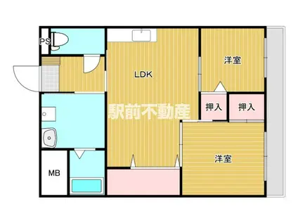 アメニティI(2LDK/1階)の間取り写真