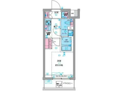 GENOVIA天王台(1K/1階)の間取り写真