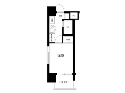 ロイヤルパレス川崎本町(1K/9階)の間取り写真