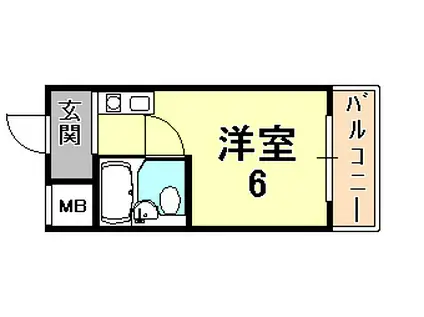 アンマリエ岡本(ワンルーム/3階)の間取り写真