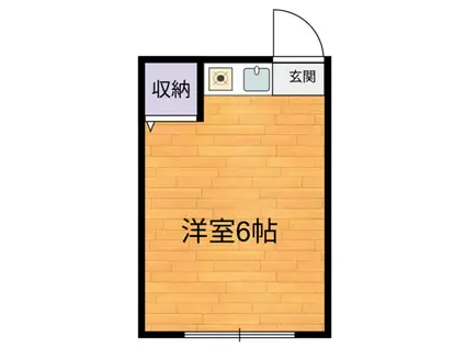 パル城田(ワンルーム/2階)の間取り写真