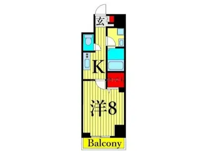 SUN PARK CITY 東日暮里(1K/4階)の間取り写真