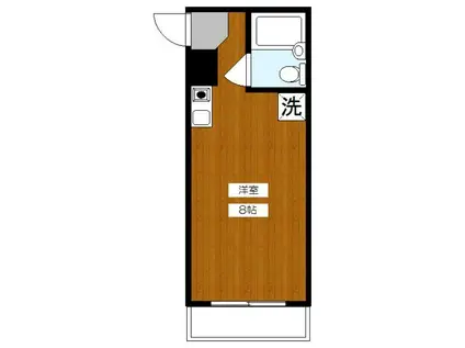 オーバンパレ(ワンルーム/2階)の間取り写真